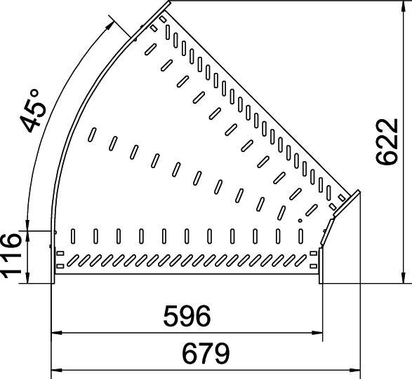 Bogen 45 Grad RB 45 860 FS