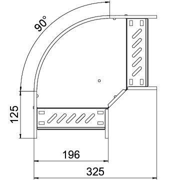 Bogen 90° für Kabelrinne RB 90 620 FSK SW