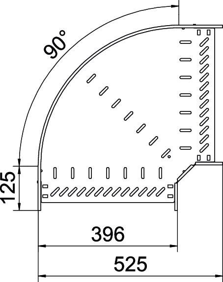 Bogen 90 Grad RB 90 140 FT