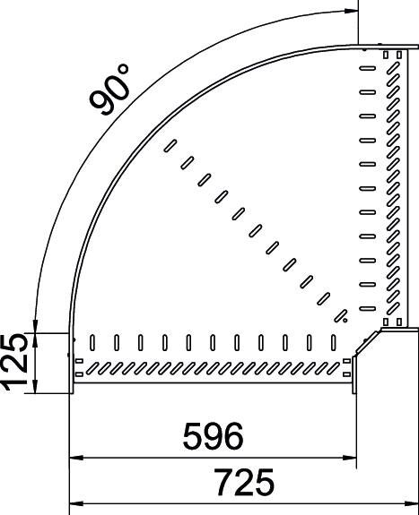 Bogen 90 Grad RB 90 160 FS