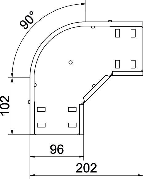 Bogen 90 Grad RB 90 310 FT