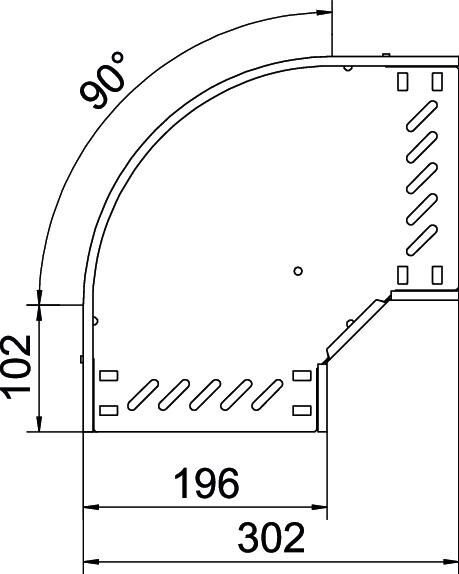 Bogen 90 Grad RB 90 320 FT