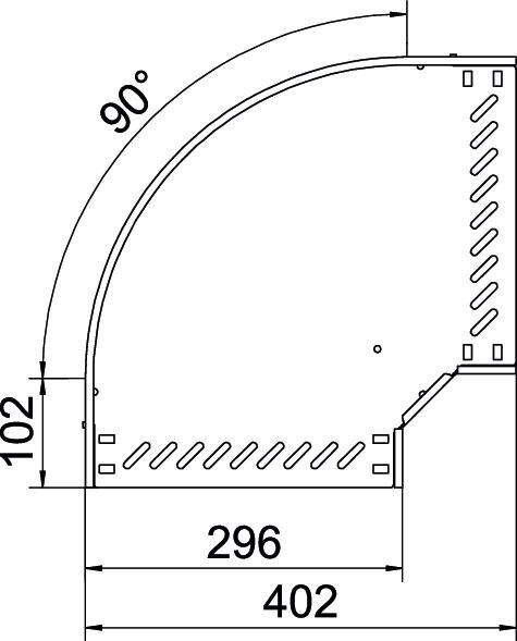 Bogen 90 Grad RB 90 330 FS