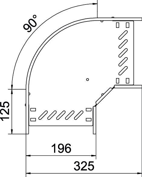 Bogen 90 Grad RB 90 820 FT