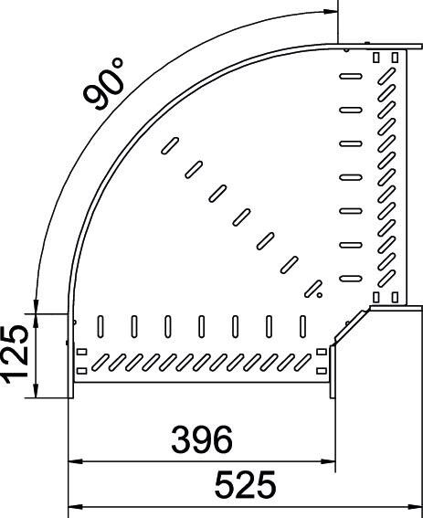 Bogen 90 Grad RB 90 840 FS