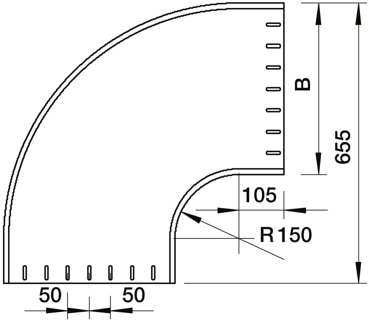 Bogen 90Grad RBU 90 660 A2