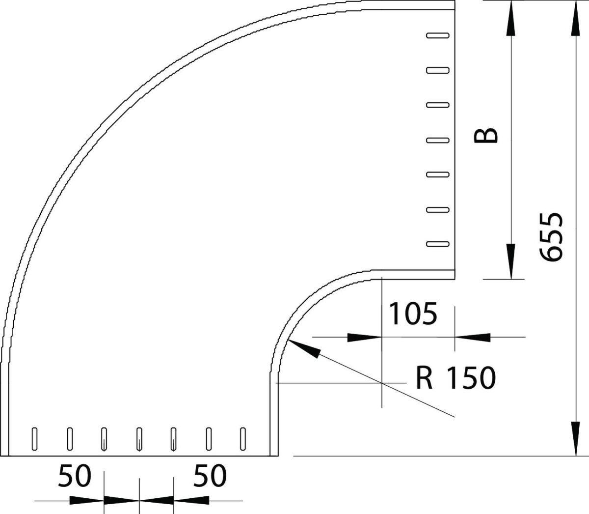 Bogen 90Grad RBU 90 660 A2