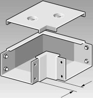 Eckwinkel-Deckel EDF 100/100 VAG