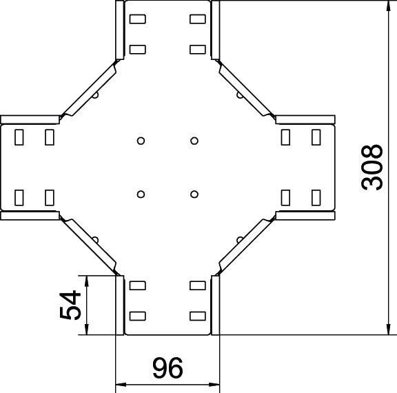 Kreuzung für Kabelrinne RK 310 FS