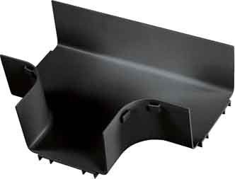 Kanal-T-Stück horizont. sw FRT6X4BL