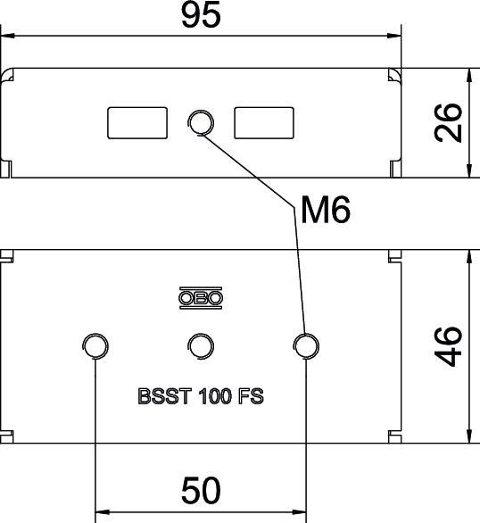 Symmetrische Bodenstütze BSST 100 FS