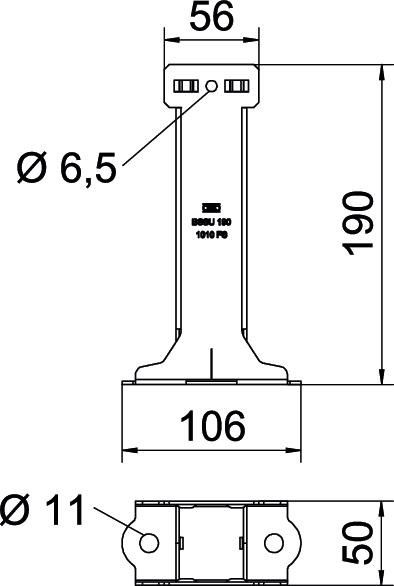 Symmetrische Bodenstütze BSSU 190 1010 FS