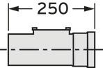 Verlängerung DN 80 0,25m 303256