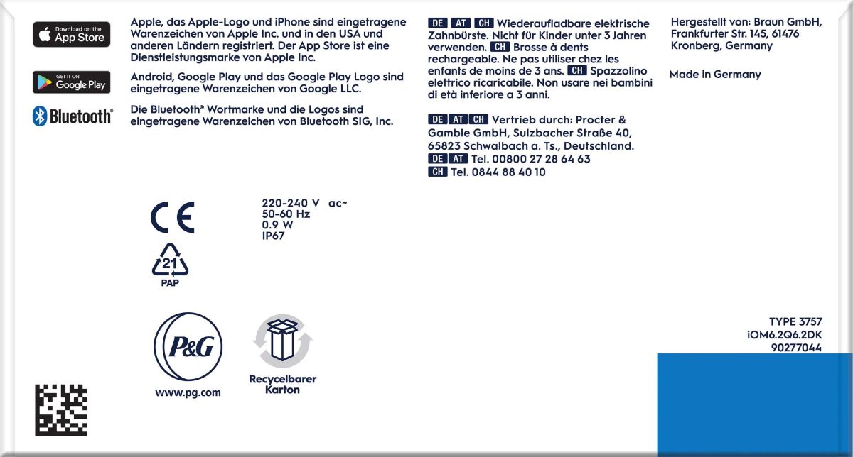 Oral-B Zahnbürste iO Series 6 sw Lava