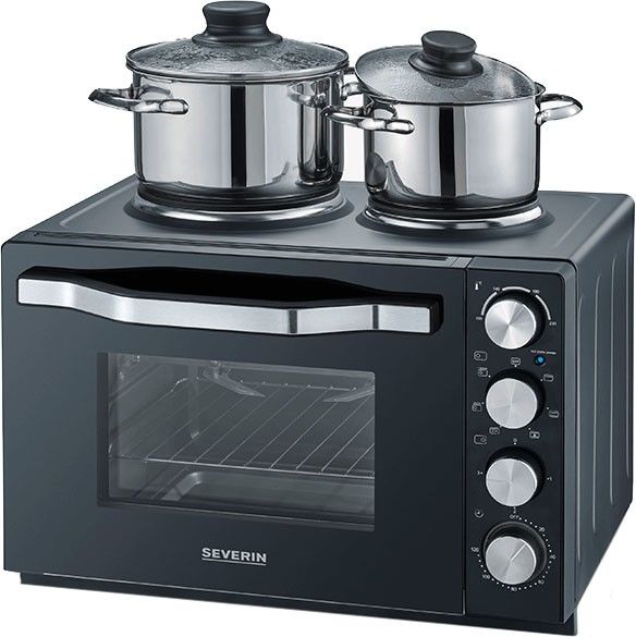 Toastofen m.Kochplatten TO 2074 sw/eds-geb. Toastofen m.Kochplatten TO 2074 sw/eds-geb.