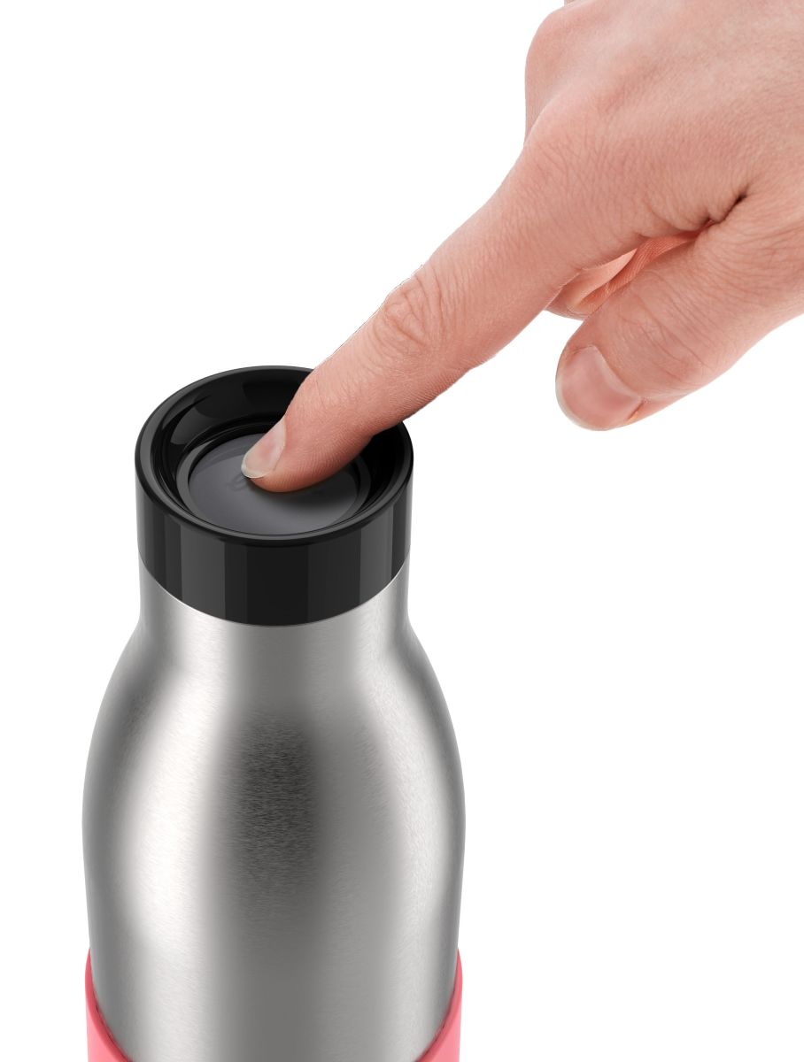 Trinkflasche BLUDROP sleeve Coral