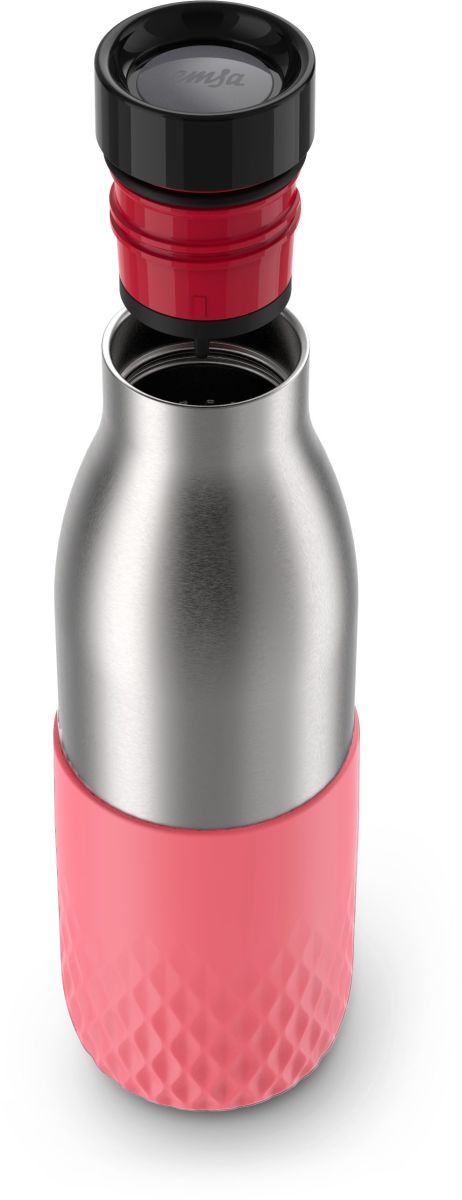 Trinkflasche BLUDROP sleeve Coral