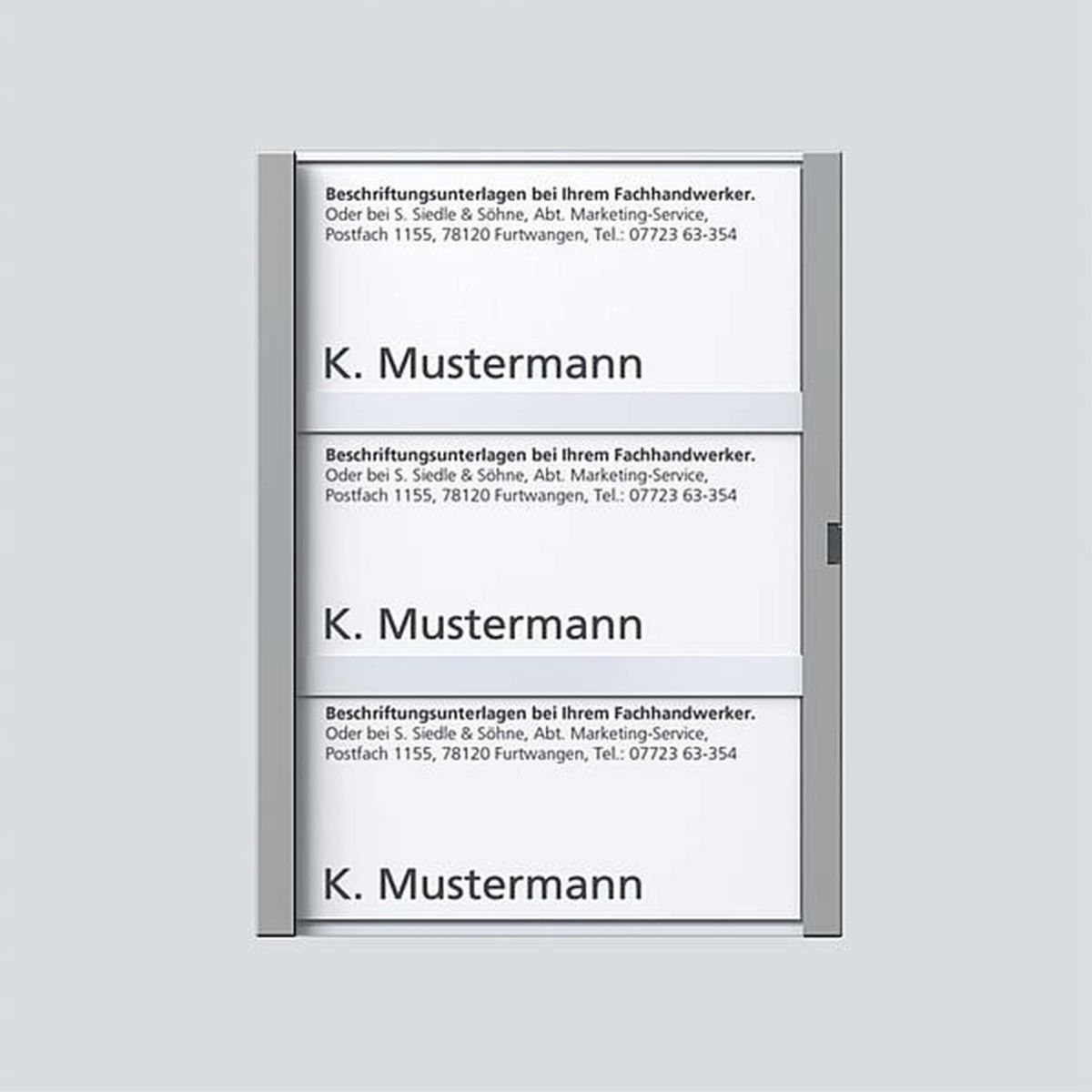 Namensschild titan-met kpl 200029044-00