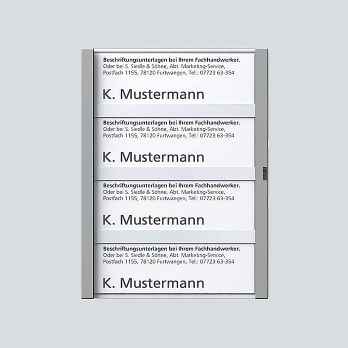 Namensschild titan-met kpl 200029048-00