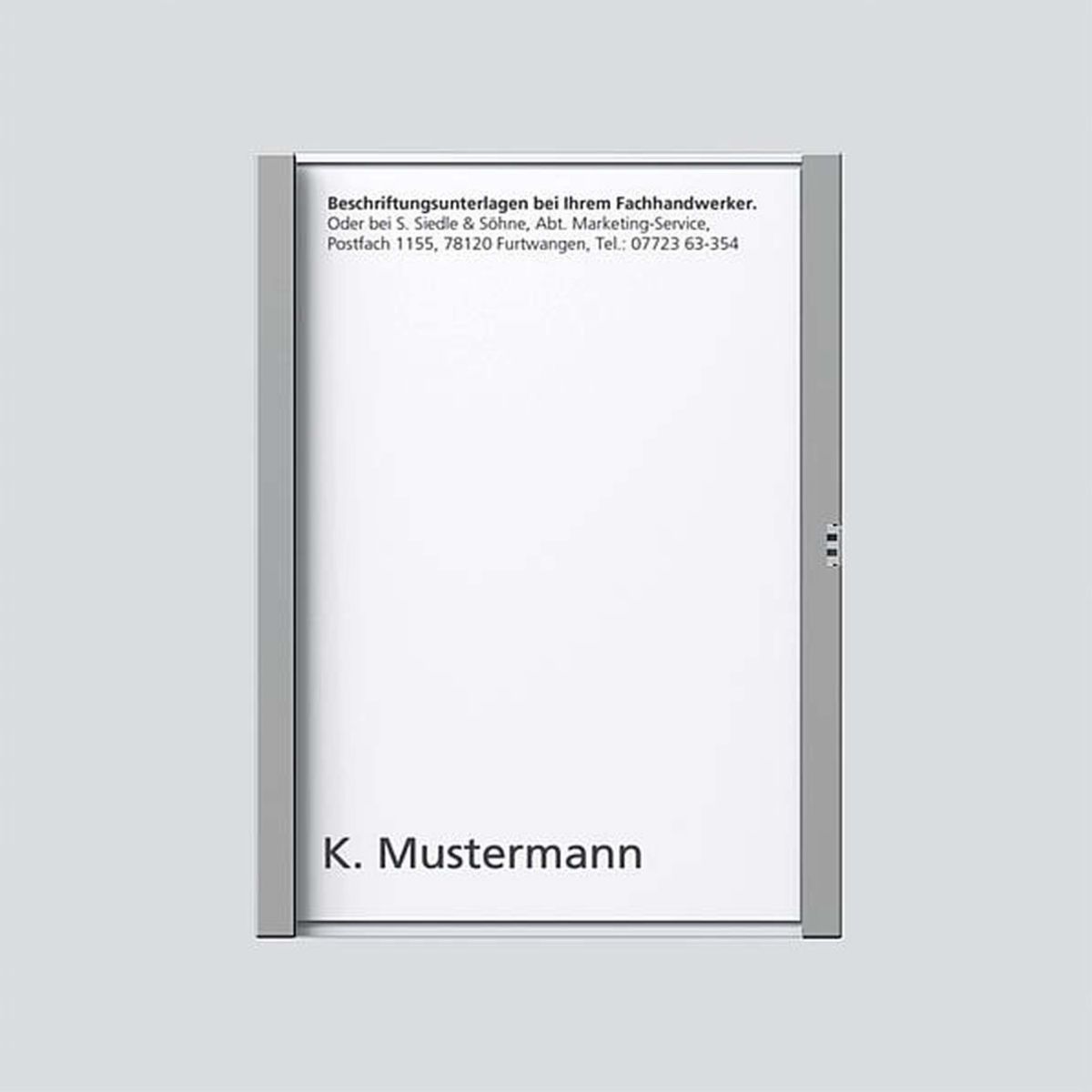 Namensschild titan-met kpl 200029785-00