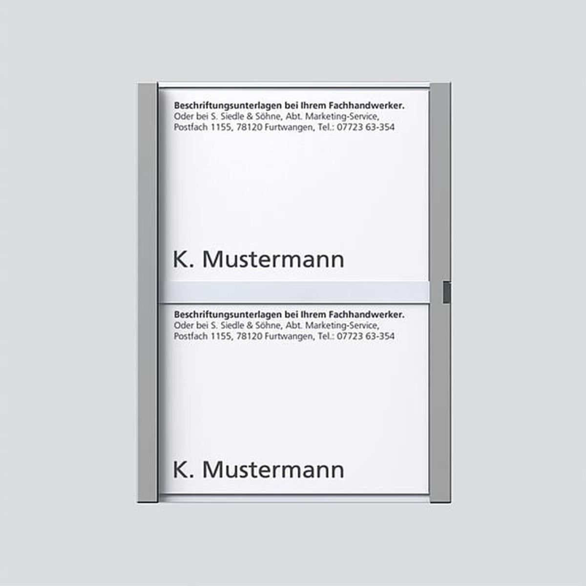 Namensschild titan-met kpl 200029789-00