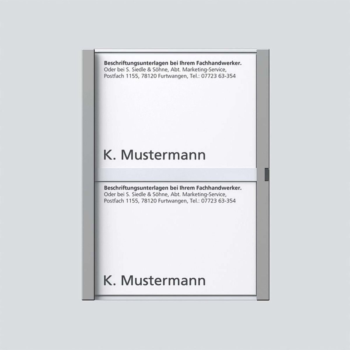 Namensschild titan-met kpl 200029789-00