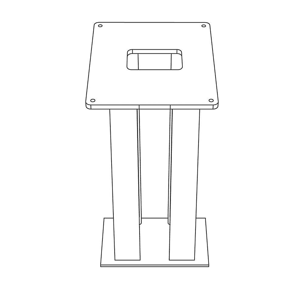 Zubehör-Erdstück ZE/STL 308 x 308