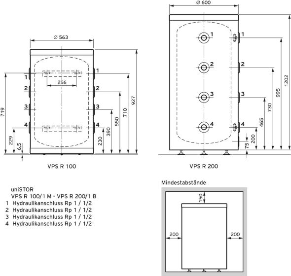 Pufferspeicher Wärmepump. VPSR100 Pufferspeicher Wärmepump. VPSR100