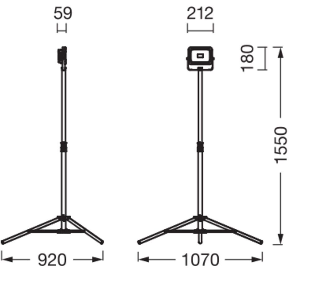 Akku-Arbeitsleuchte LED W #4099854282775
