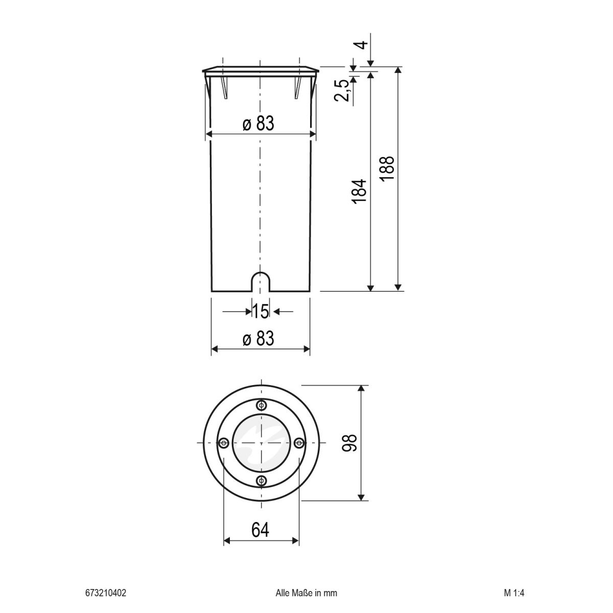 Bodeneinbauleuchte mit LM 673210402