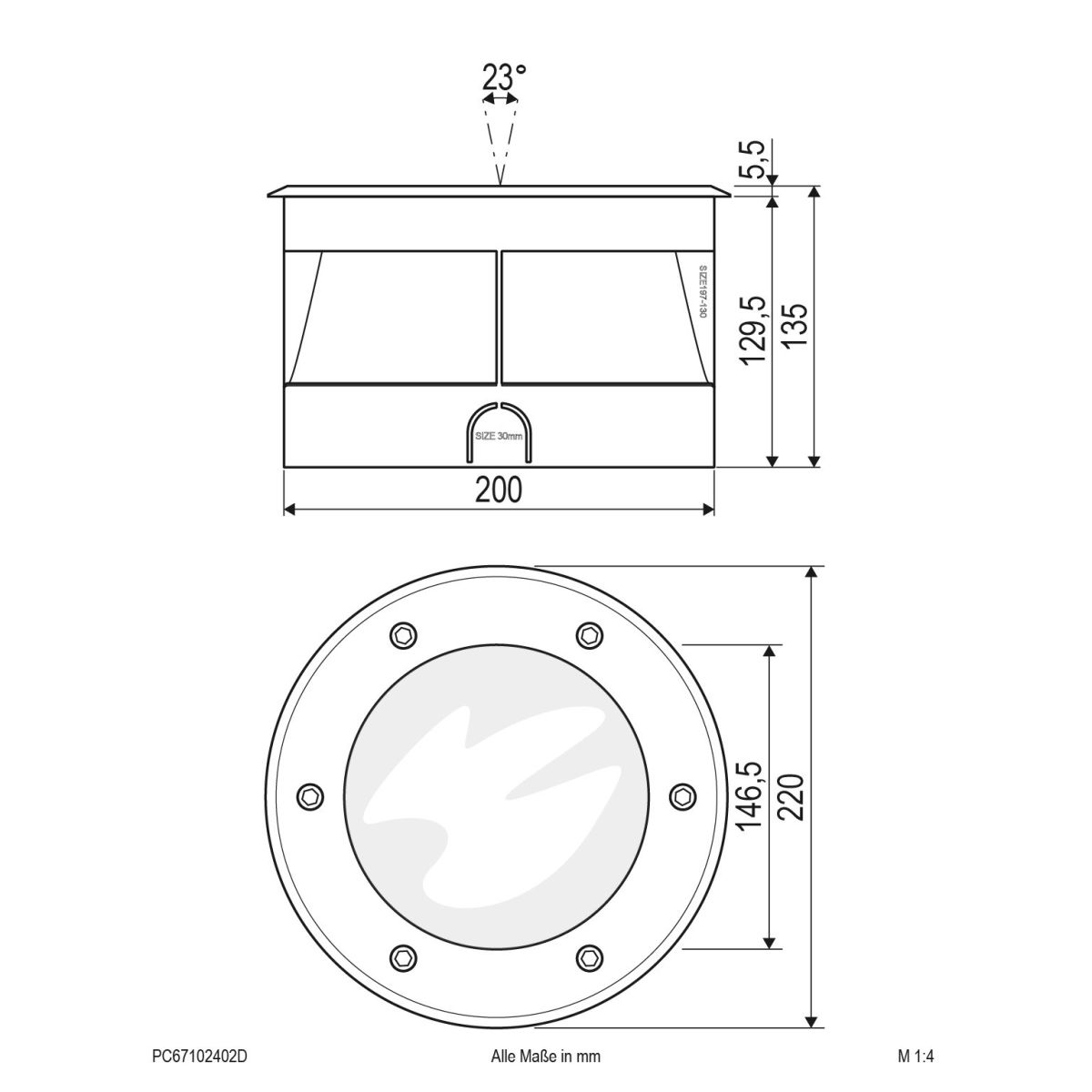 LED-Bodeneinbauleuchte PC67102402D