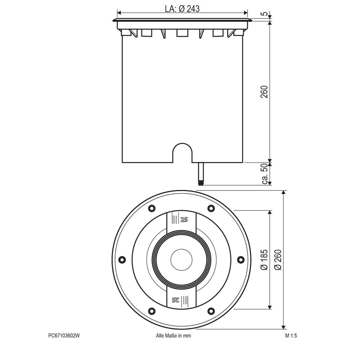 LED-Bodeneinbauleuchte PC67103602W