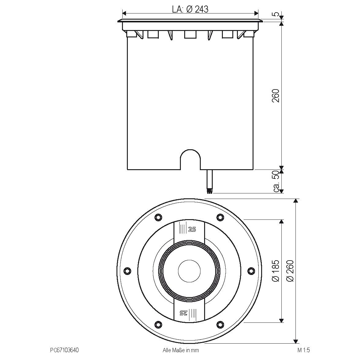 LED-Bodenleuchte IP67 PC67103640