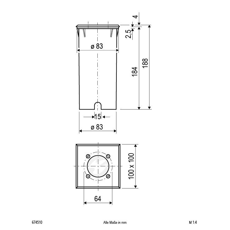 NV Boden-Wand-EB-Leuchte 674 510