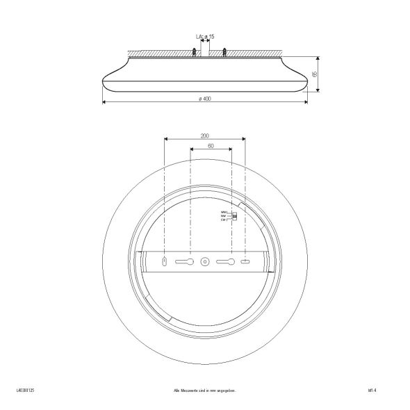 LED-Anbauleuchte IP54 L40300125 LED-Anbauleuchte IP54 L40300125