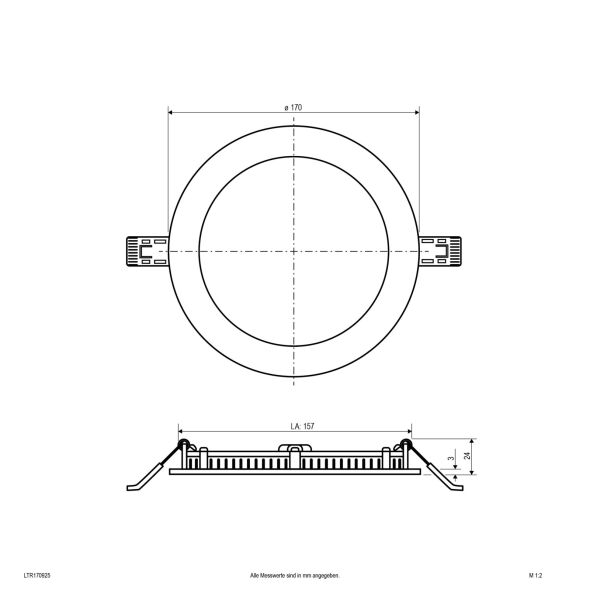 LED-Einbaupanel LTR170925