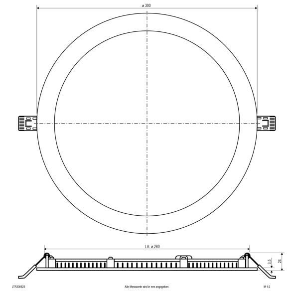 LED-Einbaupanel LTR300925
