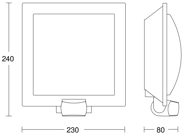 Sensor-Außenleuchte L 20 S anthrazit