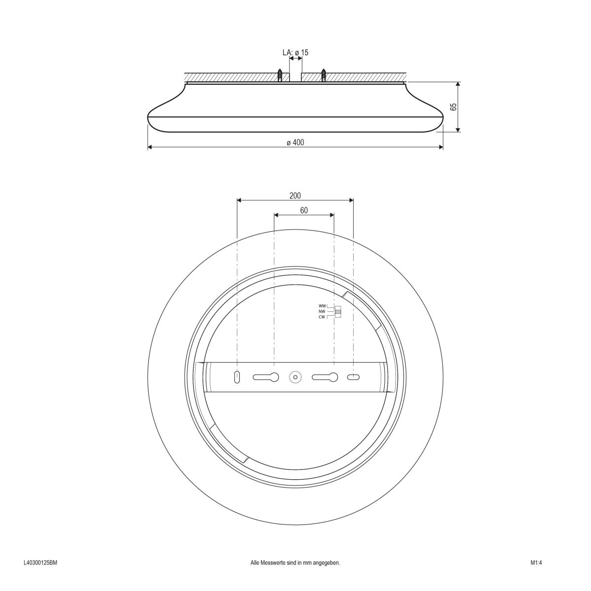 LED-Anbauleuchte L40300125BM