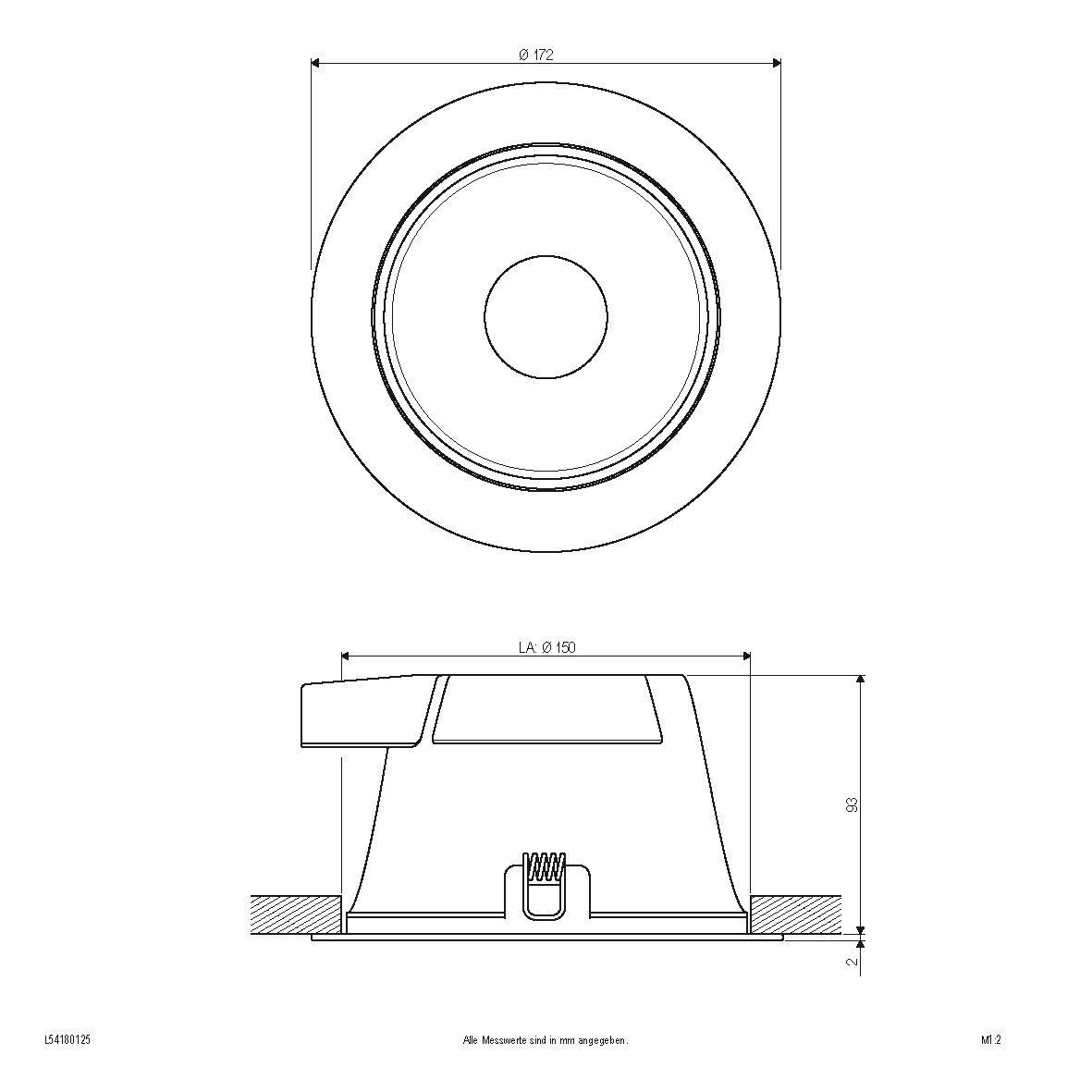 LED-Einbauleuchte IP54 L54180125