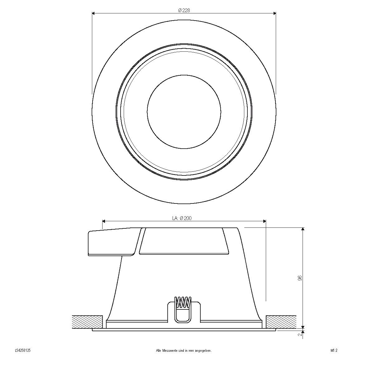 LED-Einbauleuchte IP54 L54250125