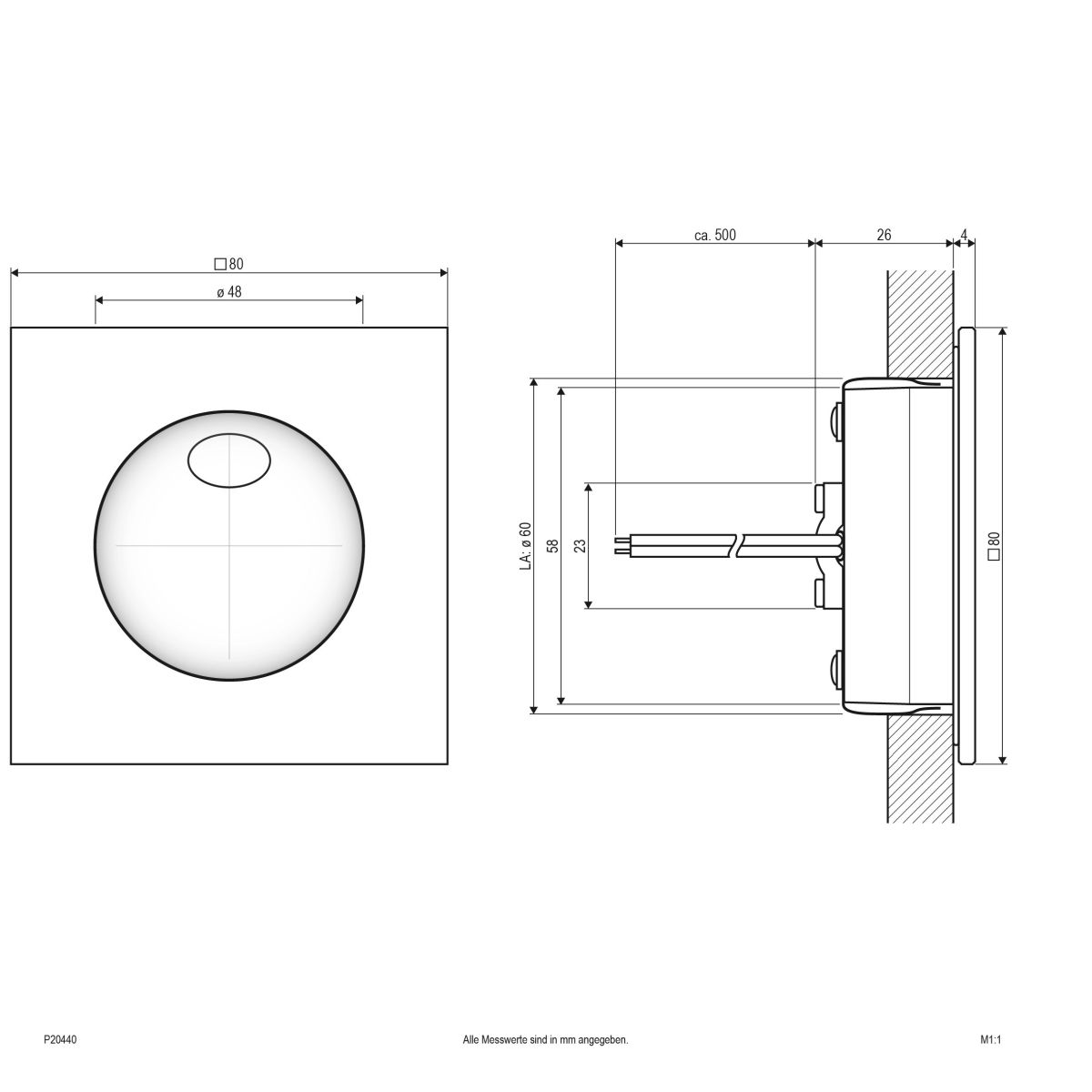 LED-Einbauleuchte IP65 P20440