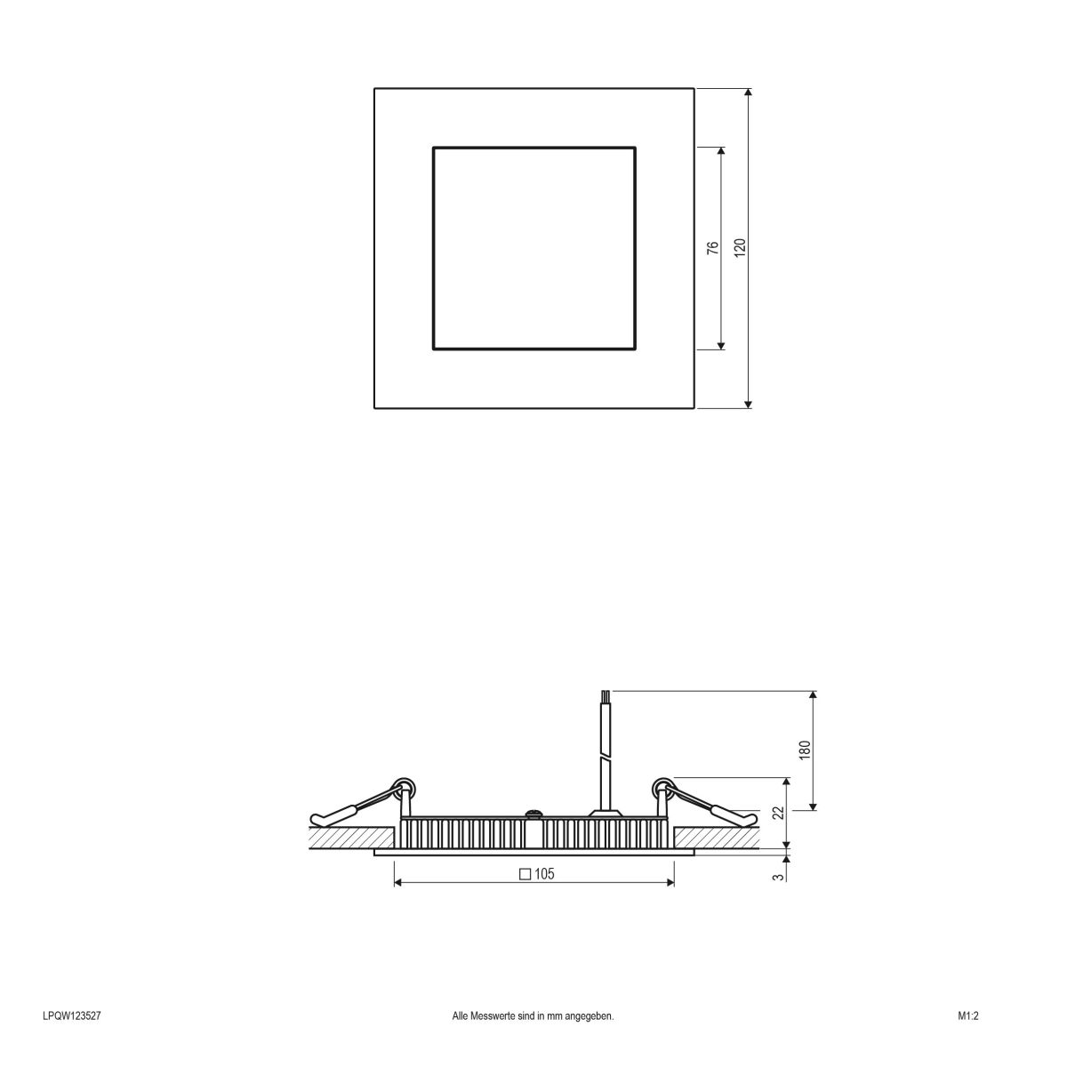 LED Einbaupanel LPQW123527