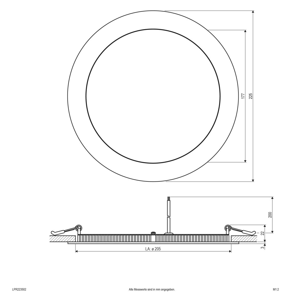 LED Einbaupanel LPR223502