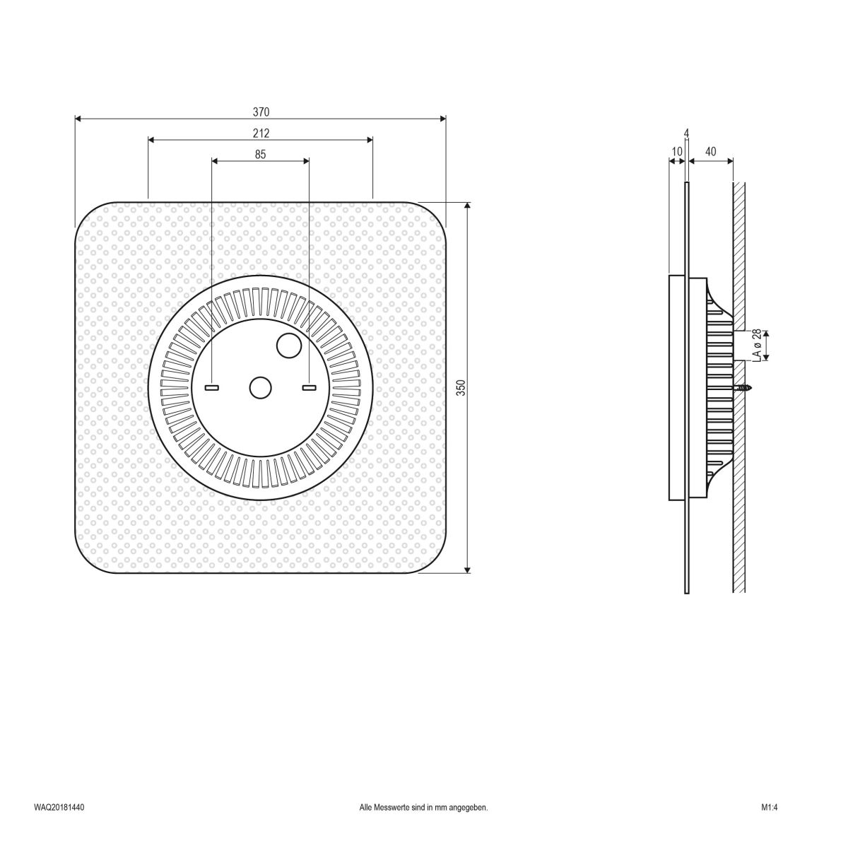 LED-Wandanbauleuchte WAQ20181440
