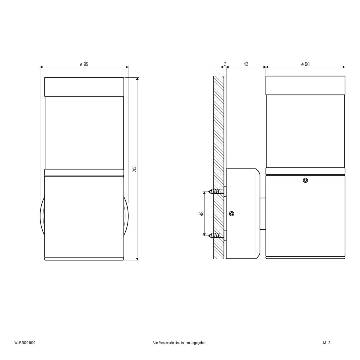 LED-Wandanbauleuchte WLR20091502