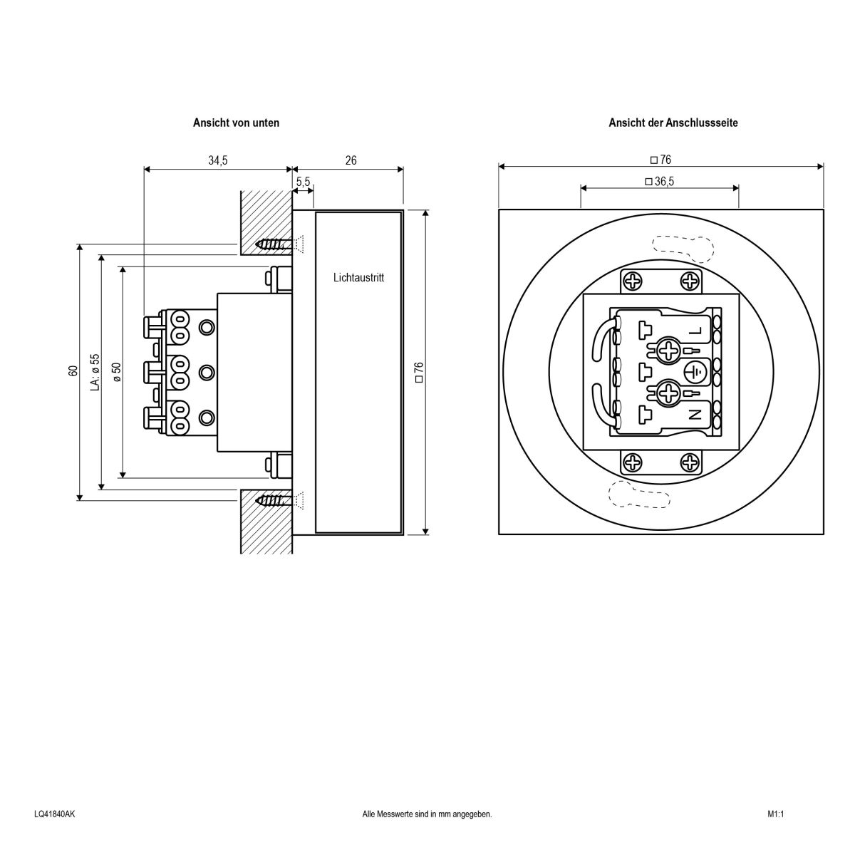 LED-Wandeinbauleuchte LQ41840AK