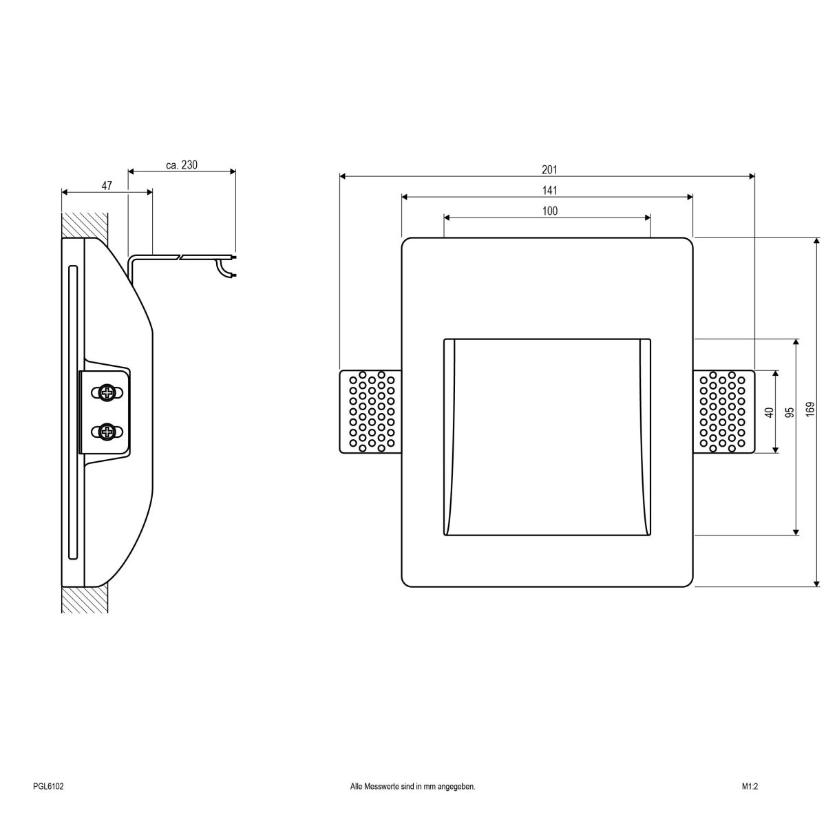 LED-Wandeinbauleuchte PGL6102