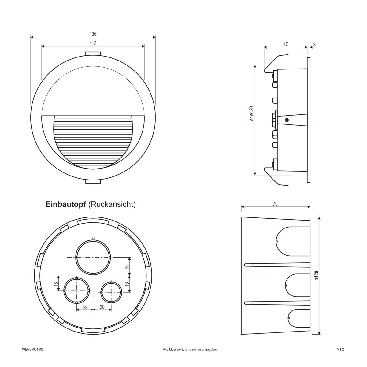 LED-Wandeinbauleuchte WER65051602