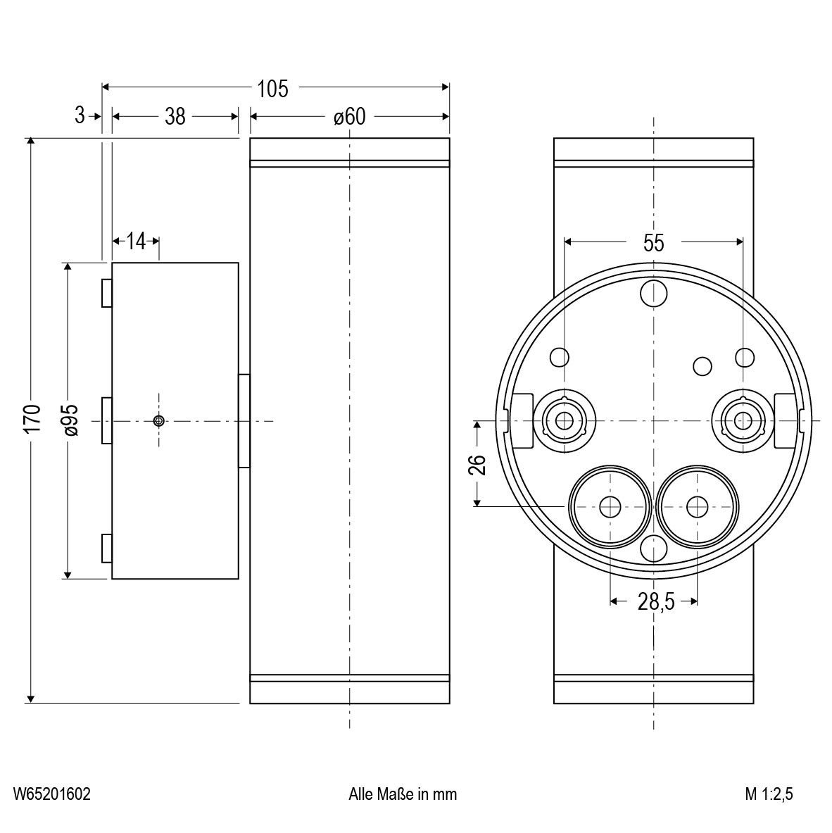 LED-Wandleuchte W65201602
